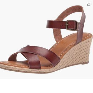 Women's Espadrille Wedge Sandal, Brown, Size 7 (NWT)